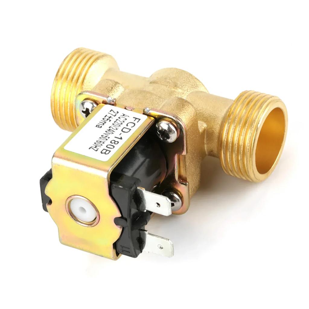 G3/4 2 Way Water Inlet N/C Normal Closed Pressure Electric Valve Solenoid Valve Electric Solenoid Valve AC 220V FCD‑180B
