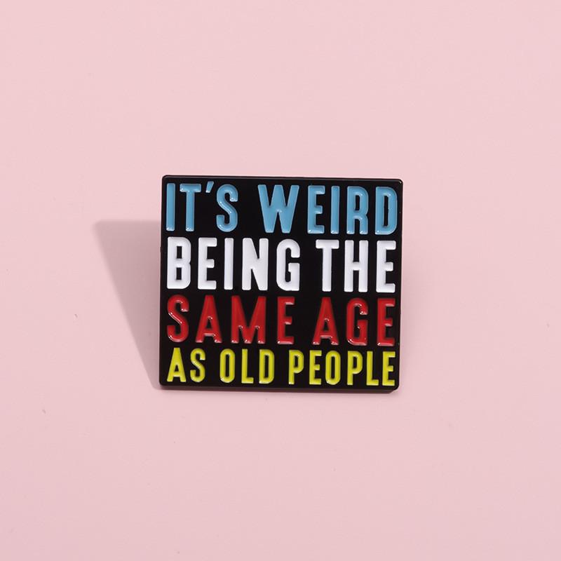 Letter Chic Colorful Pin Beautiful Alloy Brooch For Personalized Apparel And Accessories