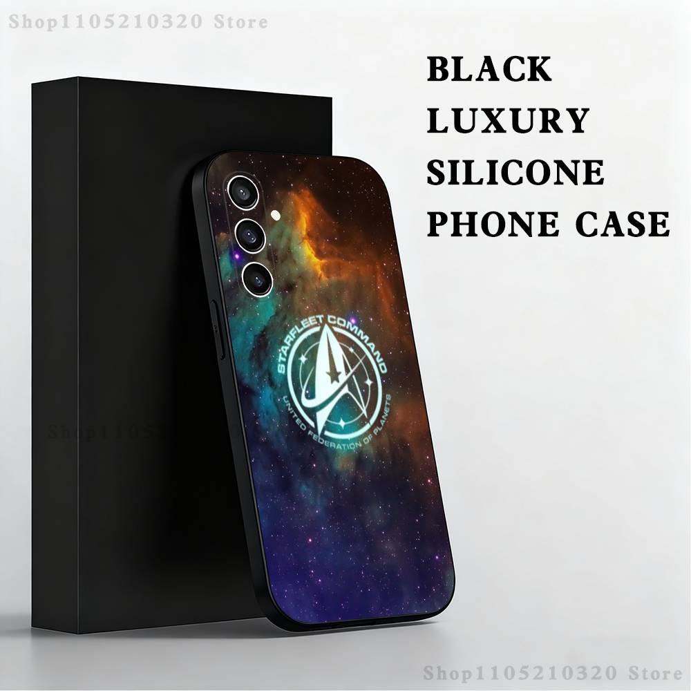 S-Star Trek S-Ships Phone Case For Samsung S25,S24 Ultra,S20,S30 plus,S22 plus,S23,S30 Ultra 5G Silicone Black Shell
