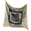 European and American Retro Printed Silk Scarf Twill Silk Large Square Scarf Travel Sunscreen Shawl Cashew Simple Scarf Autumn and Winter Women