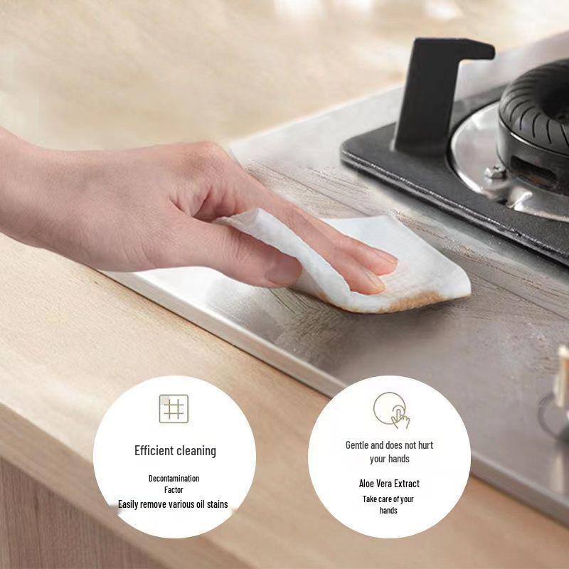 Disposable Kitchen Degreasing Wipes: Thick, Durable, and Ideal for Oil Stain Removal at Home
