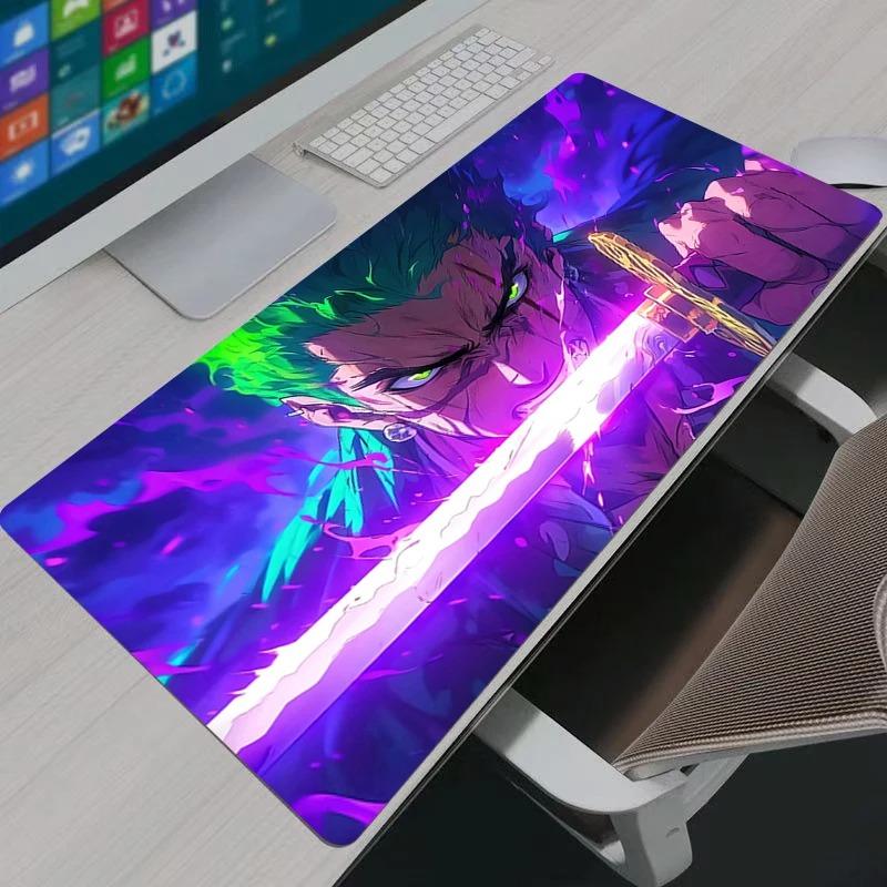 One Piece Zoro Gaming Mouse Pad Gamer Home Mouse Pads Computer HD Mousepad XXL Keyboard Pad Carpet NonSlip Office Mouse Mats