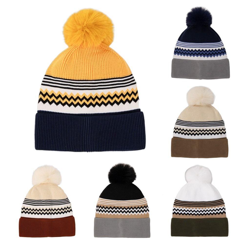 Wool Acrylic Knitting Cap Hat Warm Cold Cap Fashion Beanie Bonnet  for Men Women