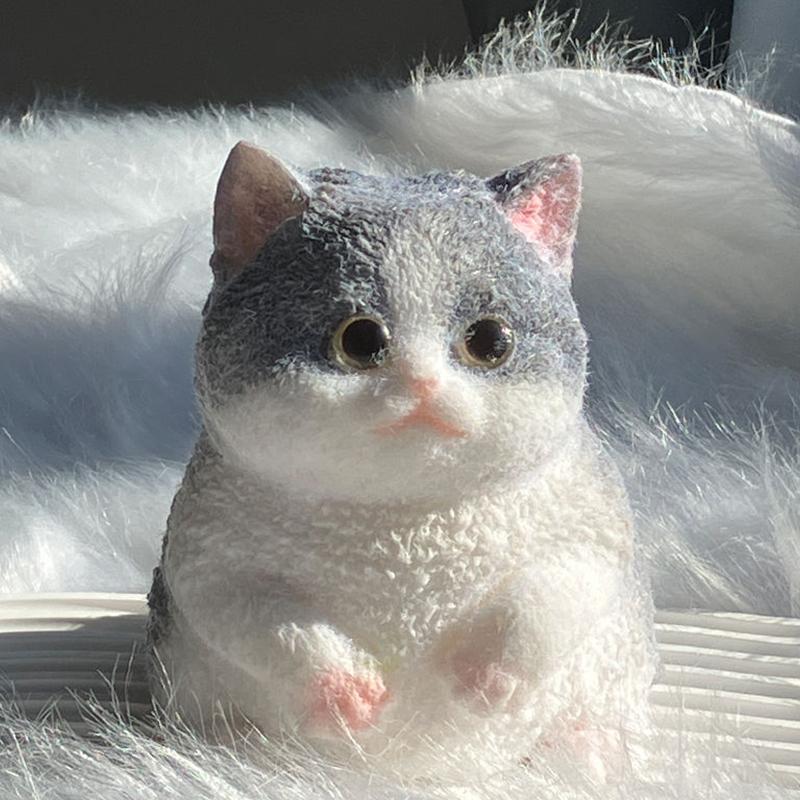 

Пищевой силиконовый кот Taba Squishy Silicone Fuzzy Kitten Handmade Muhy Cat Squeeze Mochi Toy Hand Relaxing Подарок для снятия стресса