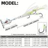 3pcs 100-300g Glow Slow Pitch Jigging Lure Squid Skirt 3 Hooks Saltwater Fishing Bass Trout Catfish Offshore Deep Sea Luminous