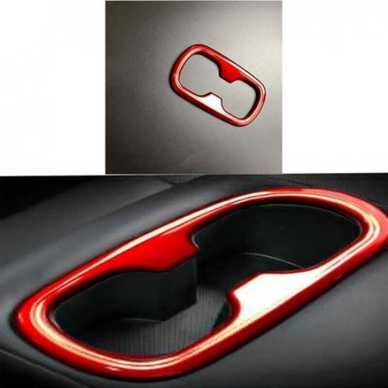 - Glossy Red Rear Armrest Water Cup Holder Panel 1PCS For Toyota Corolla