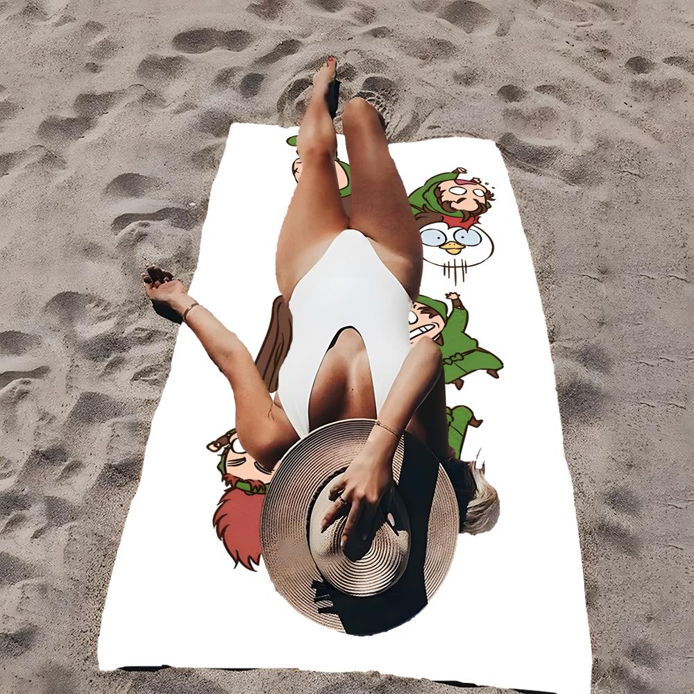 N-Nintama Rantaro-S Towel Microfiber Beach Towel, Quick-Dry, Sand-Free, Ultra-Fine Fiber, Super Soft.