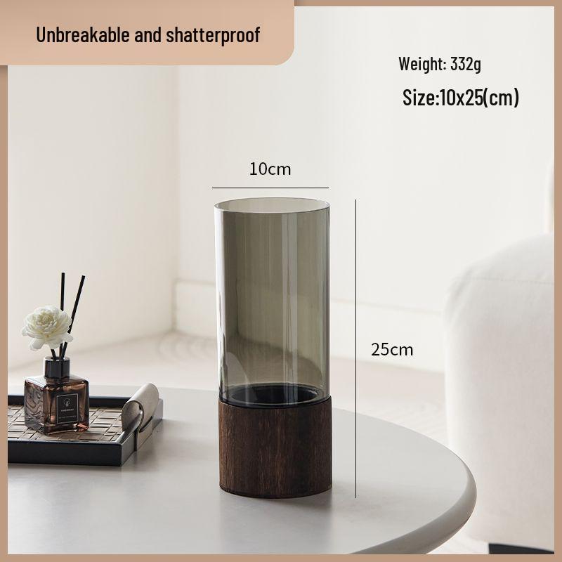 Transparent Acrylic Square Vase, Drop-Proof, for Flower Arrangements, Lucky Bamboo, and Elegant Decor in the Living Room