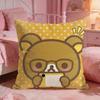 RRirakkumas Cute Bear Cushion Cover Premium Comfort Reversible Pillow Cove Two In One Design For Any Room  Car Interior