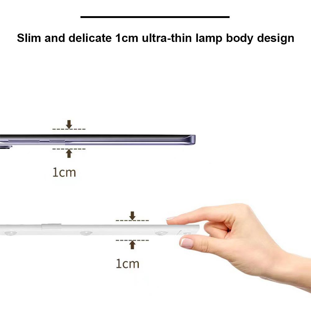 Under Cabinet Light LED Motion Sensor Light 3 Color Dimmable Rechargeable Closet Light Dimming Hill Light for Kitchen Bedroom