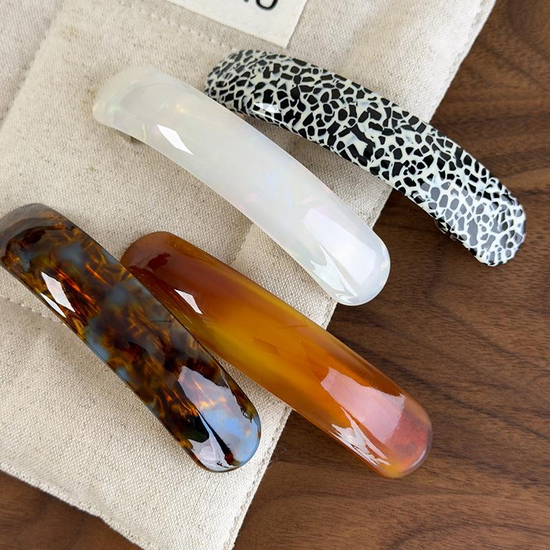 Retro Bogenform Acetat Haarnadeln Federklemme Bunte Haarspangen für Frauen Elegant Exquisit Haarspangen Mode Haarschmuck