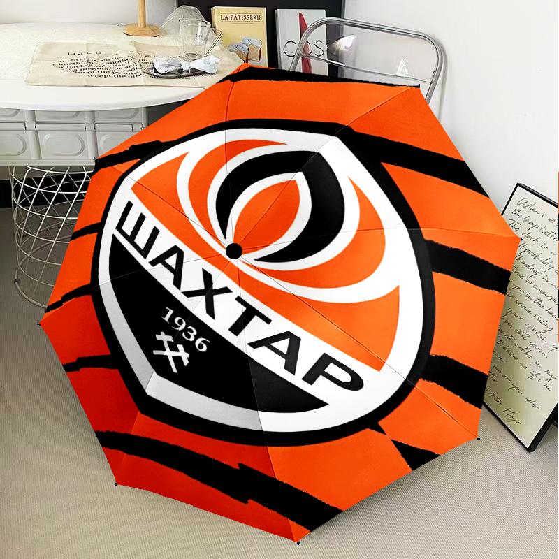 Ombrello Pieghevole Design Stemma Shakhtar Donetsk, Ombrello Automatico 8 Stecche per Viaggio, Uso Campeggio Regalo per Halloween Natale