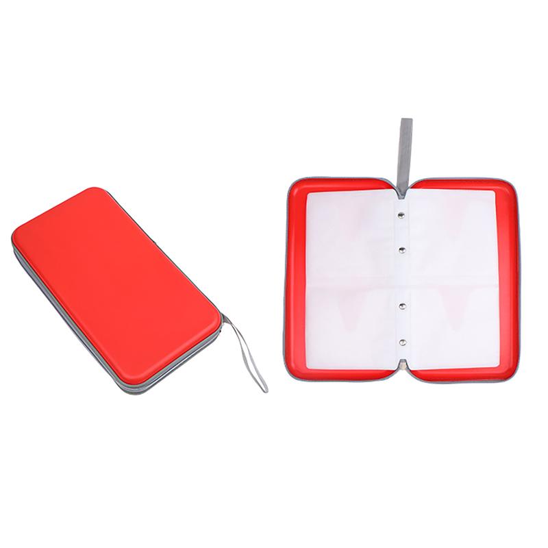 

80 листов Чехол для переноски CD DVD Обложка Держатель для хранения дисков Конверт для CD Кошелек Альбом Жесткая коробка Пластиковый пакет для CD Пакет для дисков DVD красный