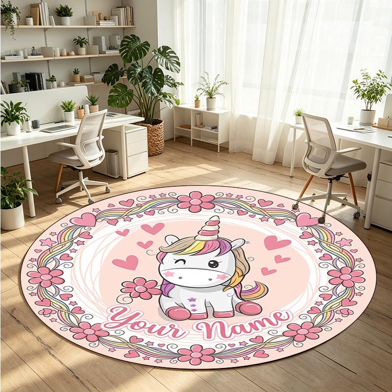 Animales salvajes (46) Alfombra de Terciopelo Redonda con Cristales Personalizada con Nombre y Texto Felpudo Personalizado Decoración del Hogar Alfombra de Cristal Antideslizante