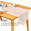 Romantic Elegant Lace Table Runner French Style Soft Table Cover Polyester Long Strip Shape Table Flag Dining Room