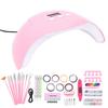 Nail Art Kit for Beginners with Nail Drill Manicure Lamp Glitter Decoration for Women Home DIY