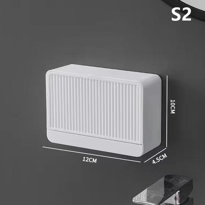 Nástěnná krabička na mýdlo s víkem Dvojitá Jedna mřížka Držák na odtok Pouzdro na mýdlo Koupelnové doplňky Dekorace Domácí miska na mýdlo