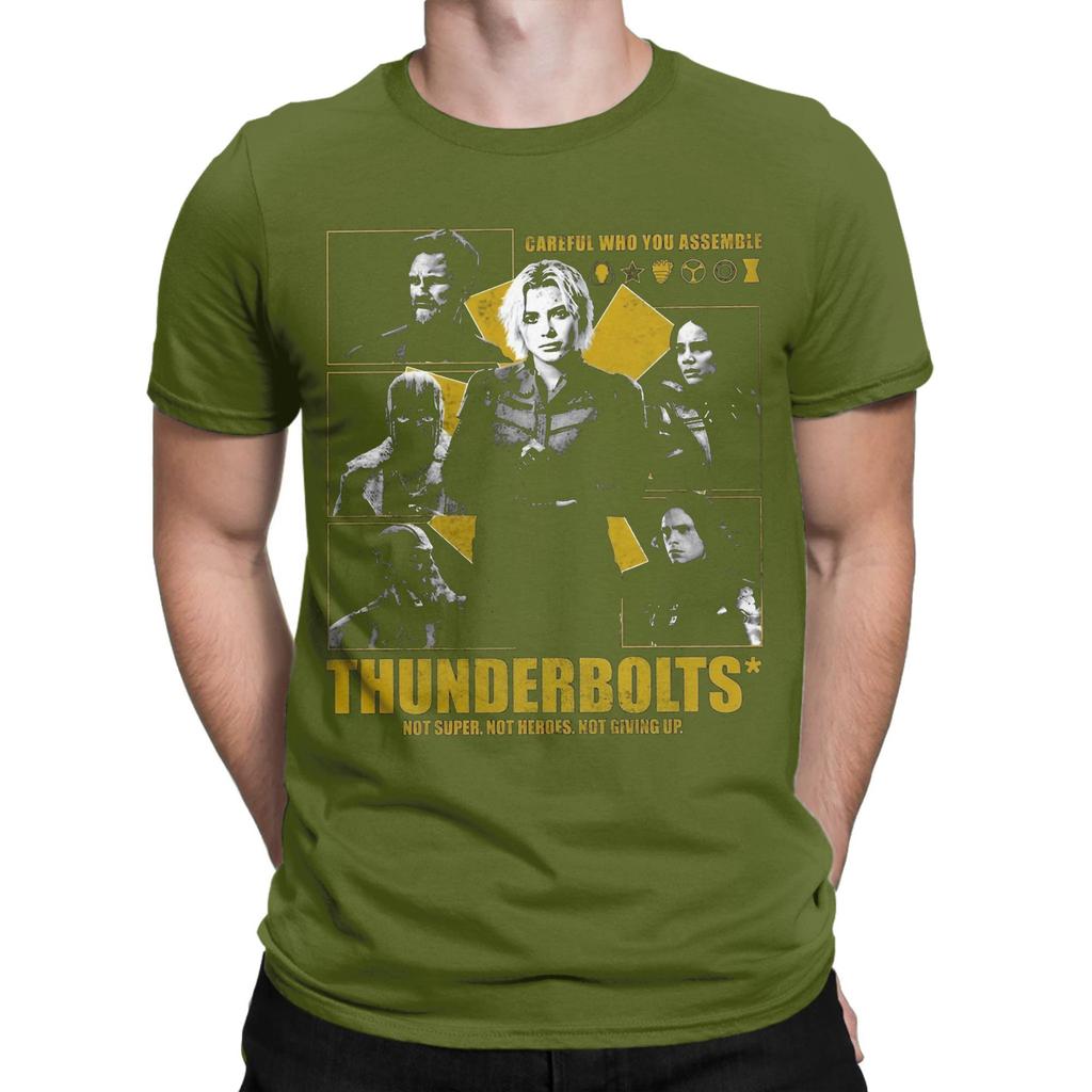 Thunderbolt Superheros Men T Shirt Vintage Tees Short Sleeve Crewneck T-Shirt Cotton New Arrival Clothes