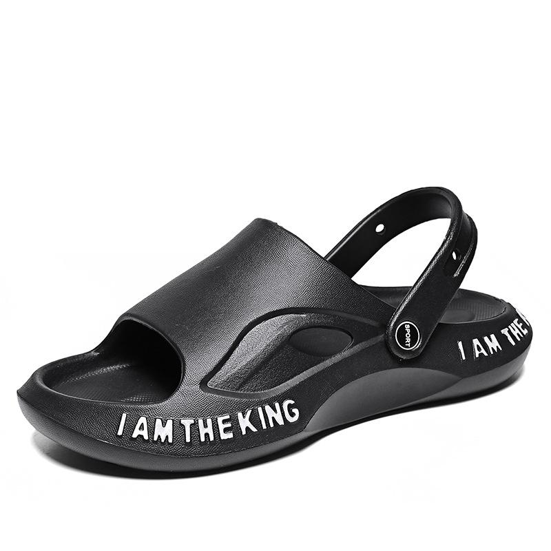 Slippers men's summer new outer wear thick-soled deodorant non-slip wear-resistant men's two wear shit-stepping Kanye sandals