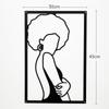 Metal Wall Painting Iron Wall Hanging Decoration Nordic Woman Silhouette Home Decor Macrame Wall Ledges Living Room Decor Gift