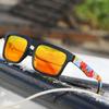 4PCS Square Sports Sunglasses with Designer Temple Pattern - UV400 for Men Women Beach Vacation 7
