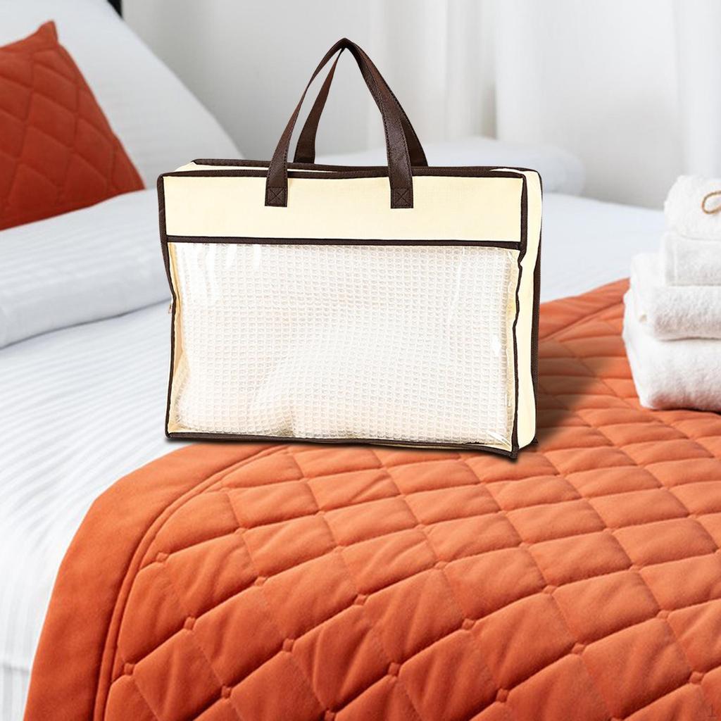 Handbag Dust Bag Purse Protector Beige Multifunctional Storage Organizer for Towels Bed Sheets