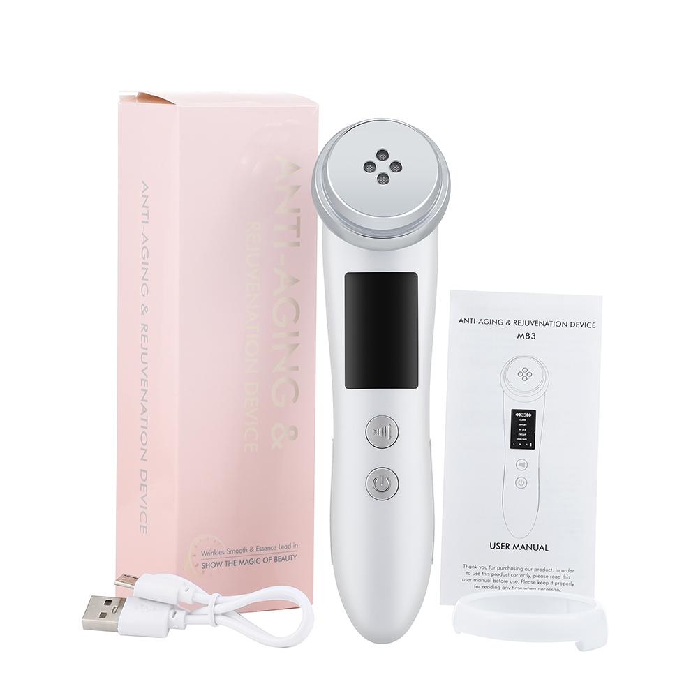 

Многофункциональный косметический прибор Essence Import Export Firming Lifting Cleaning Skin Renovation Beauty Device белый