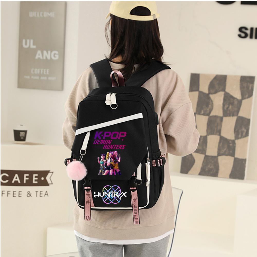 Anime Kpop Demon Hunters Printed Large Capacity Backpack for Teenger Student Girl Boy Schoolbag Bookbag Kid Gift Women Waterproof Travel Bag Mochila