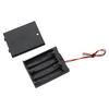 Black Plastic DIY Battery Storage Case Clip Holder Container 1X 1X 1X 18611 AAA Battery Storage Box Case Wire Lead Pin