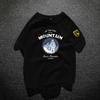 At The Top Of The Mountain Snow Mountain Graphic Tshirt Unisex Unisex Cotton Short Sleeve Oneck Casual Black Outdoor Tee Tops