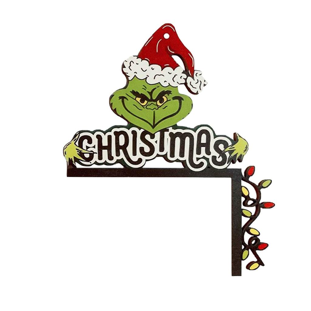 Christmas Wooden Decorations, Merry Christmas Door Corner Decorations. Wooden Sign