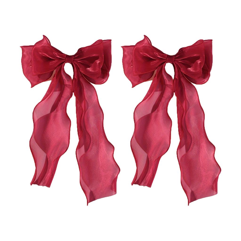 Mesh Bow Hair Clip Women Sweet Ponytail Cute Spring Clips Fashion Hair Accessories