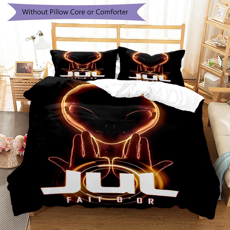 3pcs Jul Fait d'or pattern bedding set duvet cover set includes duvet cover &pillowcases, perfect all season bedroom decoration & gift