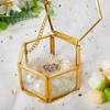 Geometrical Clear Glass Jewelry Box Jewelry Organize Holder Ring Jewelry Storage