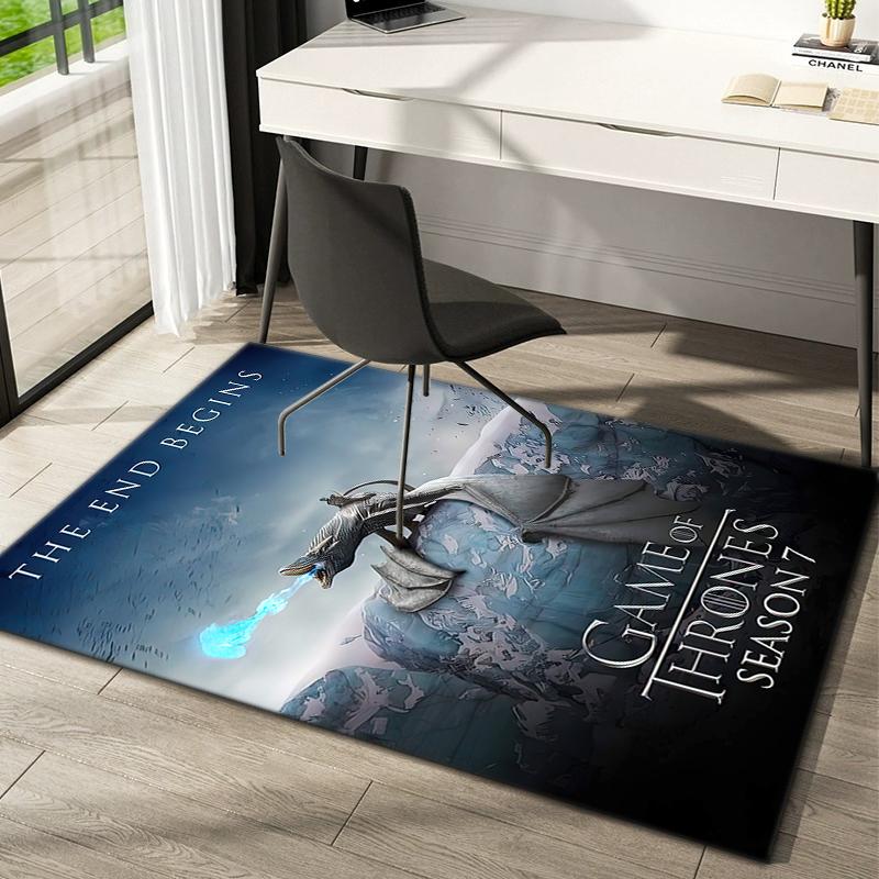 1Pc The Game Of Thrones Printed Rectangle Carpet, Home Door Mat, Outdoor Travel Protection Carpet A7