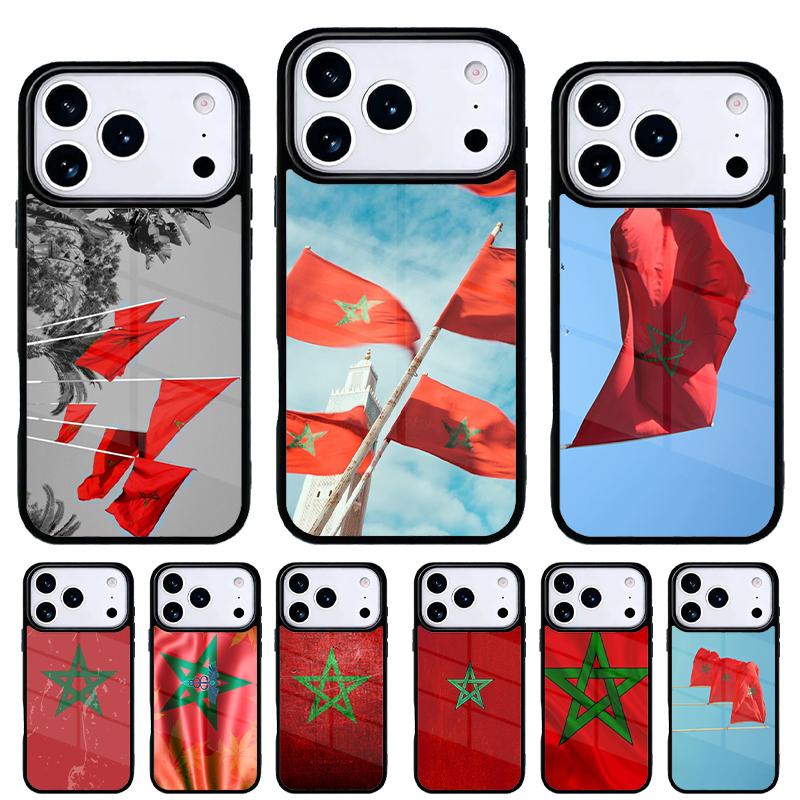 Maroc Morocco Flag Coat Of Arms Phone Case for iPhone 17 16 15 14 13 Pro Max Back Cover for 12 11 Pro Coque
