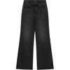 Distressed Mid-Rise Pocket Zipper Jeans Women Bottoms Black WD-DP2-24-346-W-BK