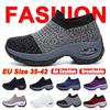 Women's Walking Shoes Sneakers Slip On Air Cushion Platform Shoes Lady Girls Loafers EU Size 35-42