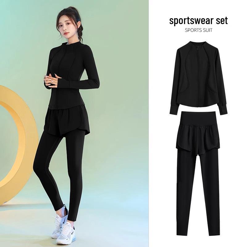 2025 Women's Slimming Morning Run Yoga Set - Long Sleeve Quick-Dry Fitness Outfit