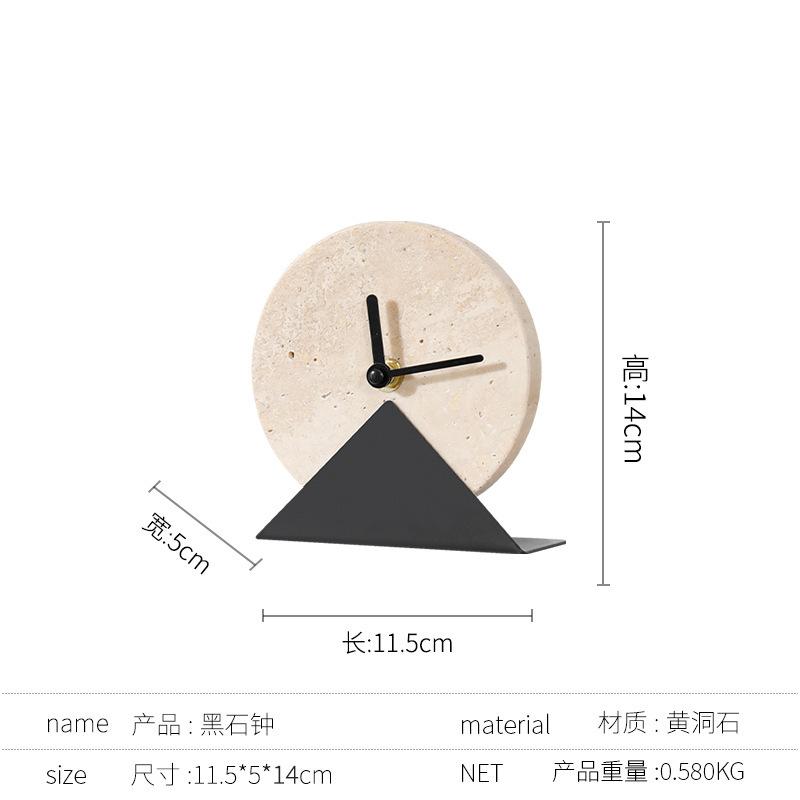 Luxury Modern Desk Clock - High-End Tabletop Art Ornament for Office, Study Room, Bookshelf & Sample Room, Elegant Timepiece Decor