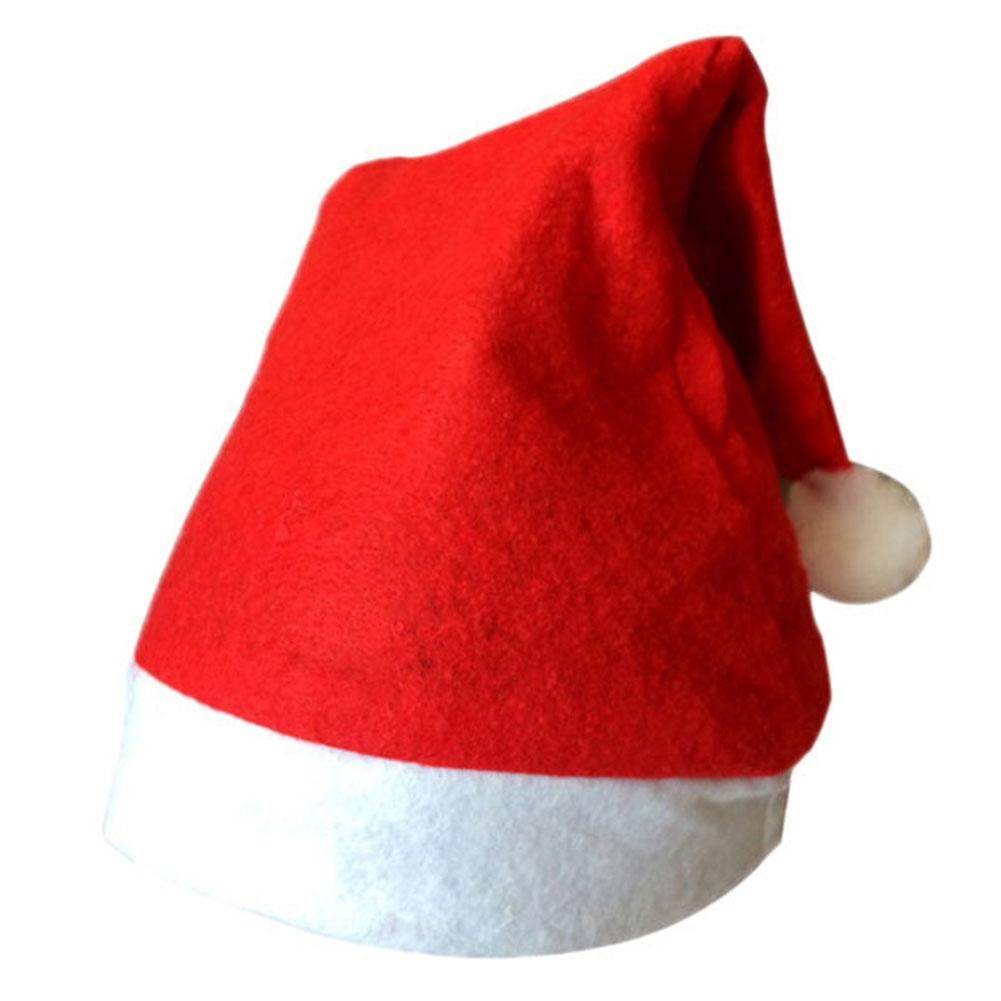 Adult/Children Christmas Santa Hat Non-woven Fabric Plush Fabric