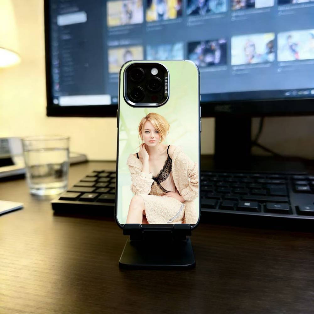 

Emma Stone Phone Case For iPhone 17,16,15,14,13,12,11 Plus,Pro Max,XS,Colorful Silver Phone case Funda Cover iPhone14Plus