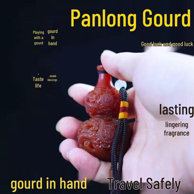 Lyckobärande Rikedomsgurka Nyckelring - Lyckobringande Snidad Gåva för Äldre