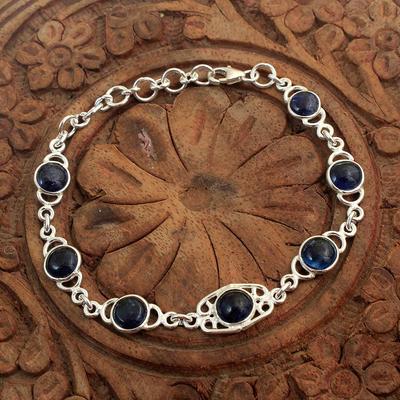 Βραχιόλι Κυανίτη, ασήμι 925, Γυναικεία κοσμήματα, Statement Κοσμήματα, Χειροποίητο βραχιόλι