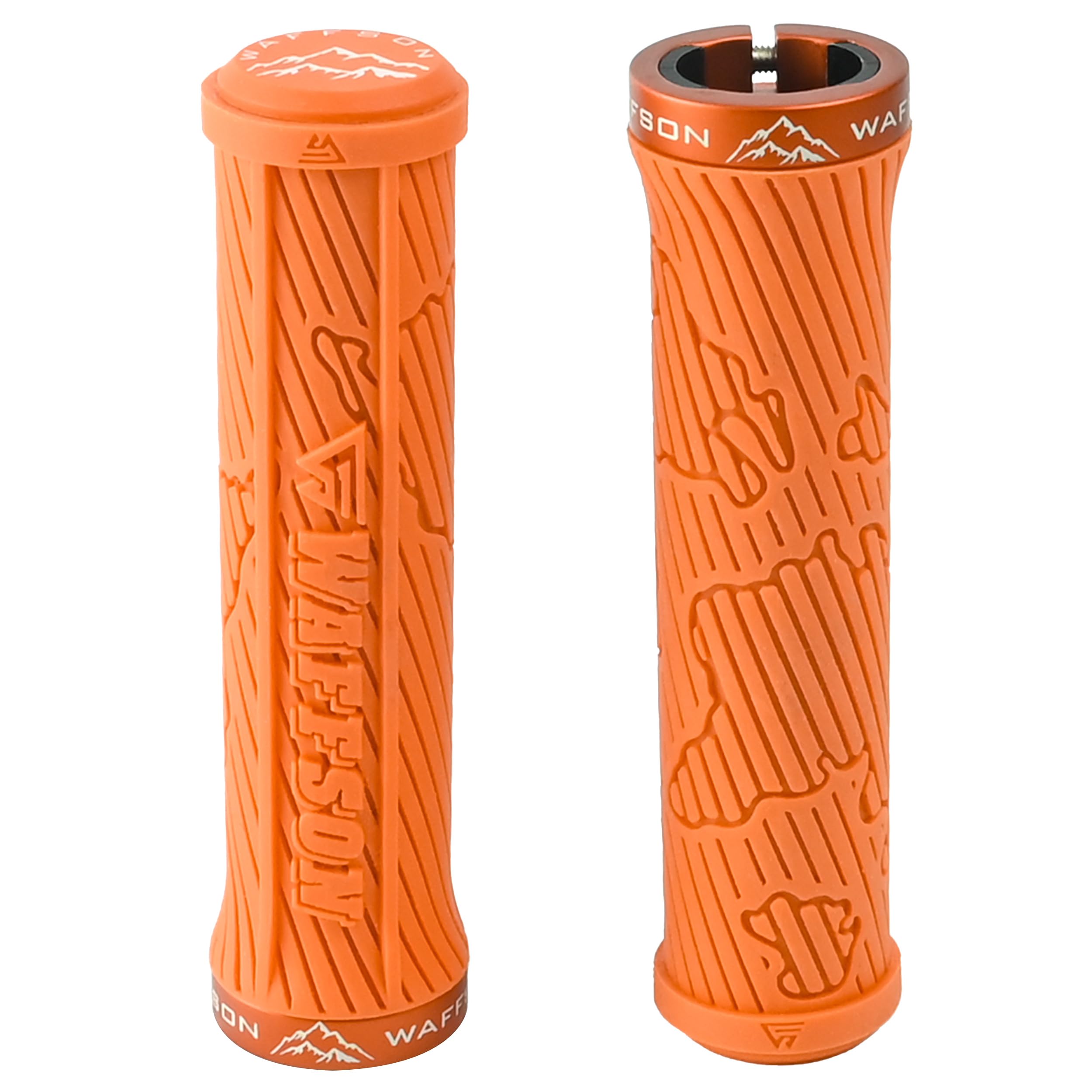 

WFS World Map MTB Grips Single Clamp Ergonomic Mountain Bike Handlebar Grips Comfortable Vibration Damping for and Downhill Orange Lock-On – Non-Slip оранжевый