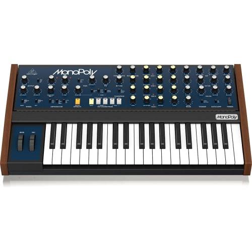 Behringer Analog Synthesizer, Polyphonic/Paraphonic, 37-Key, Monopoly, Blue