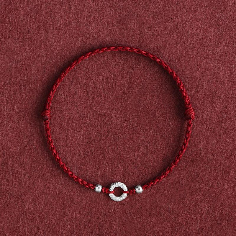 Handgefertigtes geflochtenes rotes Seilarmband Unisex Glücksbringer Freundschaftspaar Geschenk Tierkreisjahr Glücksarmband