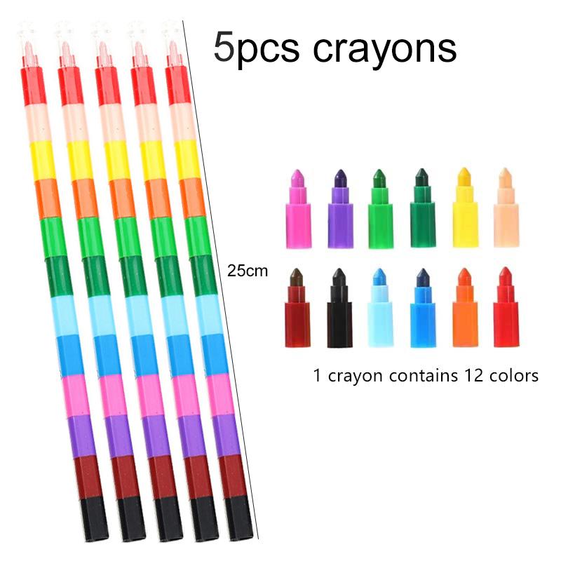 1~5pack Drawing Pen Crayon Marker Ball-point Pen Multiple Colors Suitable for Paper Non-woven Canvas Painting School Supply TMZ