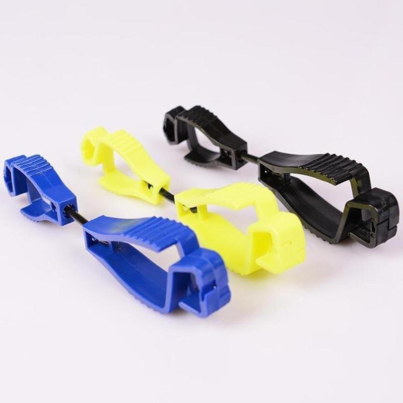 Plastová spona na rukavice, červená spona na pracovní rukavice, pracovní svorka, bezpečnostní pracovní rukavice, ochranný kryt na laboratoř