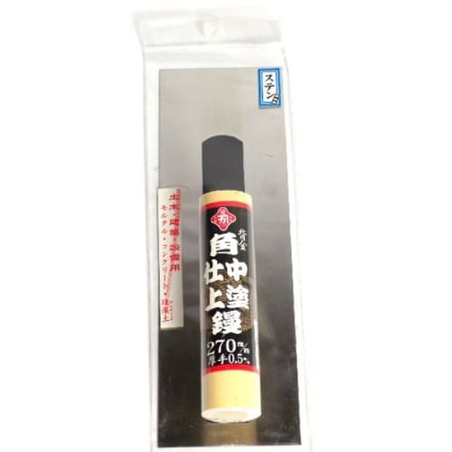 Kaneka Stainless Steel Square Trowel, Medium Coating Finish, 270mm, Thickness 0.5mm